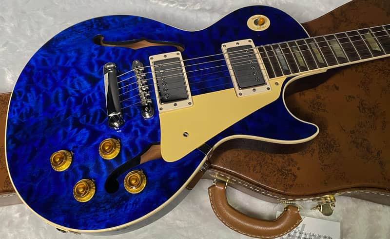 NEW ! Gibson Custom Shop 1959 Les Paul - Blue Gloss Finish - Hand Picked AAAA Quilt Maple Top - F-Holes - One Off! Super RARE! Authorized Dealer - Only 7.2lbs - G07178 image 1