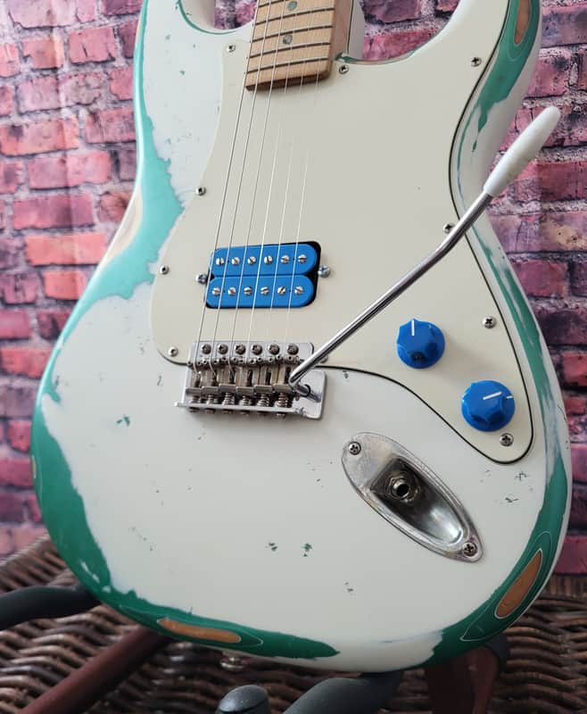 Gaylord Guitars Custom Shop Hummer 2026 - Snow White over Green Machine Metallic image 1