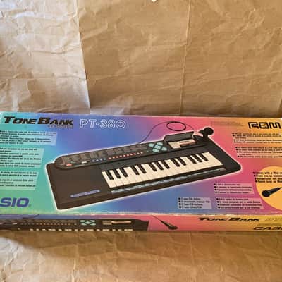 Casio  PT-380  80s 90s 32-key Synth with Microphone in original Box Excellent Condition image 24