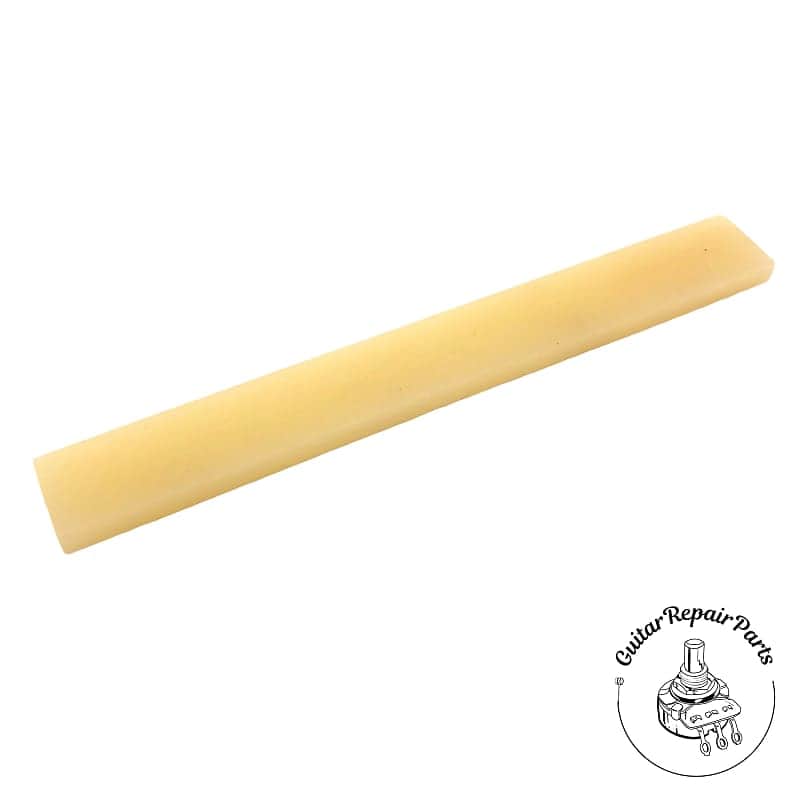 Bone Acoustic Guitar Saddle Blank, 3.5" x .43" x .14" - Unbleached Bone image 1