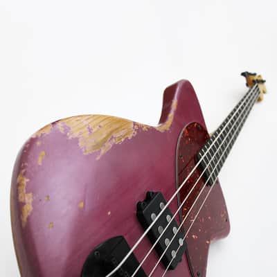 DWG Custom 34" Proto 4-String Bass Guitar Relic Roasted Pine image 2