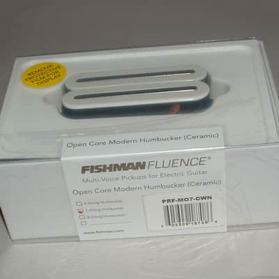 Fishman Fluence PRF-M07-CWN Open Core 7 String Modern Humbucker Ceramic 3 Voices White / Nickel Blades image 1