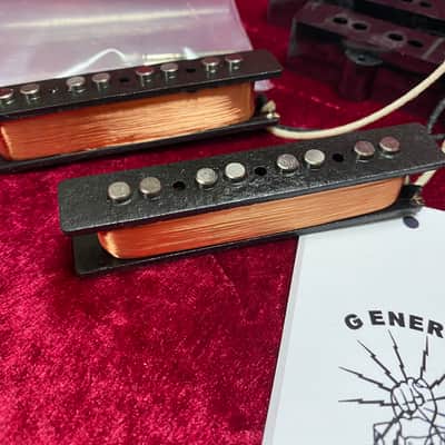 General Vintage Tone  Jazz bass Hand wound Pickup set 1960s Scatter Made GVT Rwrp image 2