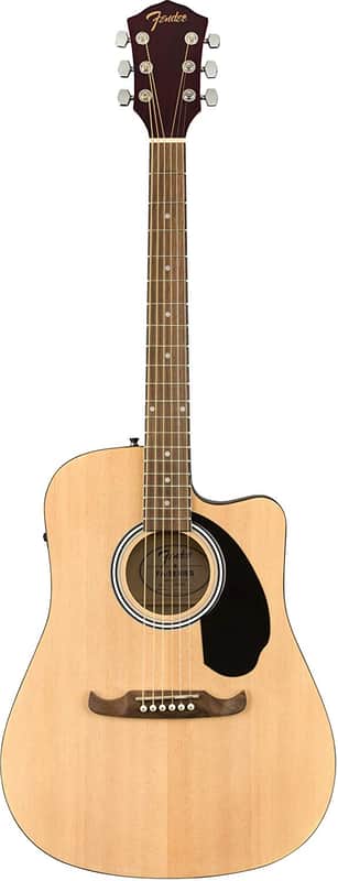 Fender FA-125CE Dreadnought Cutaway Acoustic-Electric Guitar - Natural image 1