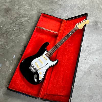 Fender E Serial Contemporary Squier Stratocaster c 1985 Black MIJ Japan strat Floyd rose fujigen image 5