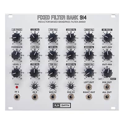 AJH Synth FFB914 Fixed Filter Bank Eurorack Module (Silver) image 1