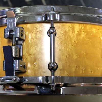 Ludwig Custom Shop Birdseye Maple 5x14" 10- Tube Lug Snare Drum with Die Cast Hoops image 2