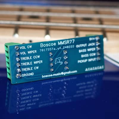 Boscoe MMSR77 control plate kit - Classic Late 1970s Music Man StingRay 2-band Preamp Replica Kit - designed to vintage specifications, but with modern manufacturing! image 4