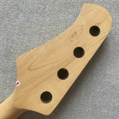 Black Maple Wood 4 String Jazz Bass Style Neck, Rosewood Fingerboard image 11