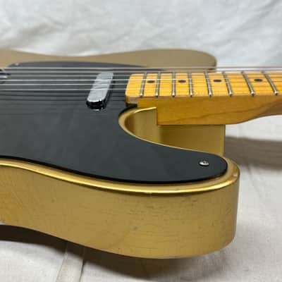 Fender USA Custom Shop Limited Edition Full Throttle Esquire Relic Telecaster Guitar with Case 2003 - Gold / Maple neck image 14