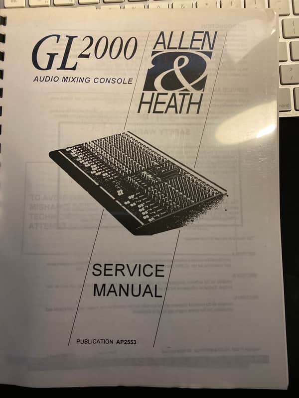 Allen & Heath GL2000 Audio Mixing Console Service Manual image 1