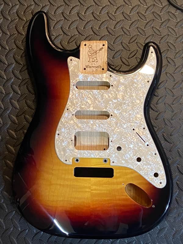 Warmoth Fender Licensed Swamp Ash Stratocaster Guitar Body Black