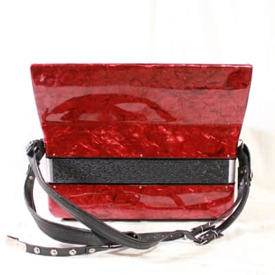 Hohner Student 120 Accordion in Red Pearloid w/ Case image 5