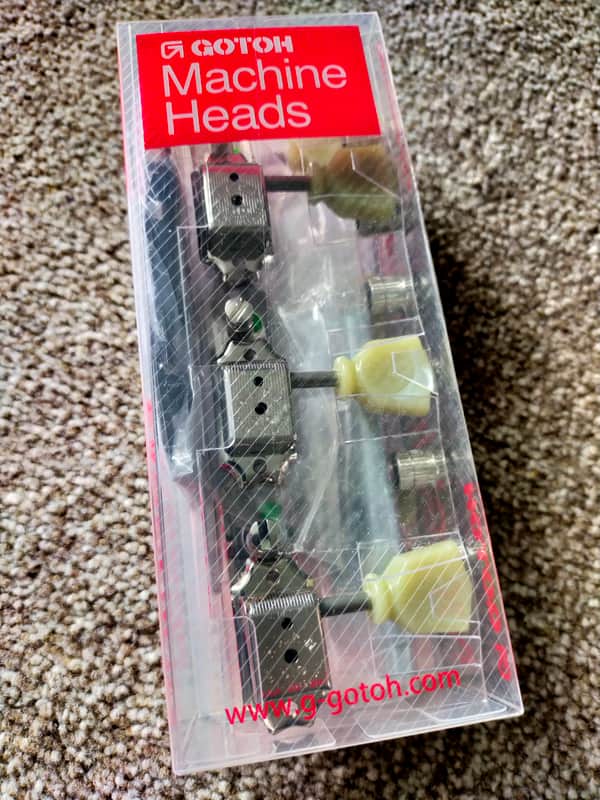 NEW Gotoh SD510-SL HAPM LOCKING Tuners Set L3+R3 Adjustable Height 3x3 - NICKEL image 1