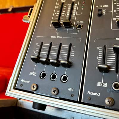 Custom Roland System 700 Dual VCF filter module 703f 703a side cabinet 1970’s original vintage analog modular synth synthesizer image 3