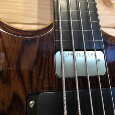 Alembic Mark King Deluxe Custom Lined Fretless 5 string Bass 2002 CocoBolo LED's image 12