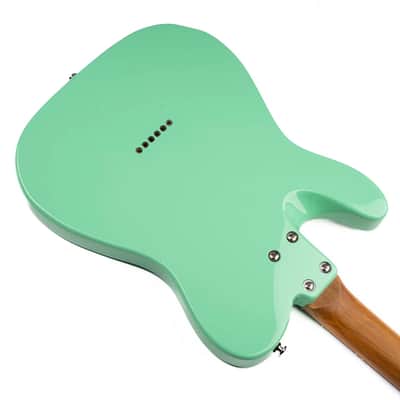 Eart Guitars, E-TT72, Semi Hollow Body Electric Guitars Humbucker Pickups Fixed Bridge LP3, Surf Green image 5