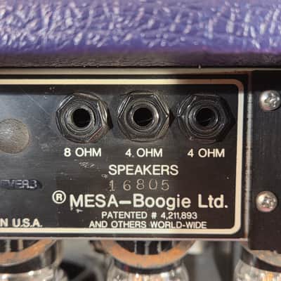 Vintage 1980s Mesa Boogie Mark III Purple Stripe 100-Watt Guitar Amp Retolexed Purple NO EQ image 12