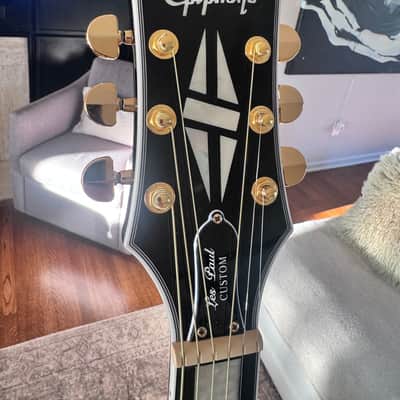 Epiphone Les Paul Custom w/ hard shell case - Ebony image 2