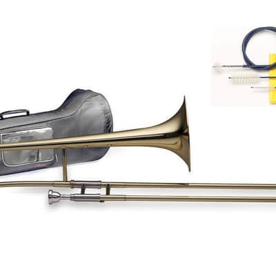 Stagg Tenor Brass Slide Trombone in Bb w/ Case + Pro Cleaning Kit image 1