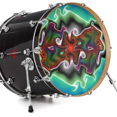 Decal Skin FITS 22" Bass Kick Drum Butterfly HEAD NOT INCLUDED image 1