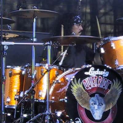 Frankie Banali's Quiet Riot Protechtor - 31x14x11" Rolling Hardware Hard Case, Stenciled 1980s–1990s - Orange image 6