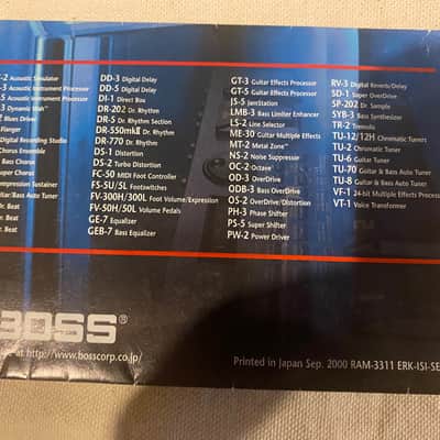 Boss Product Line Up Foldout Vol's 1 and 2 2000 and 2003 image 2