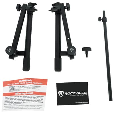 Rockville RKS42X 2-Tier X-Stand Keyboard or DJ Stand with Shelf to Turn Into Table image 2