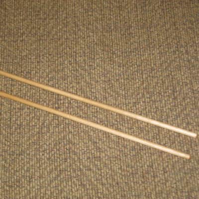 one pair of new old stock near A+ Mike Balter MB6B (6B) Hard Keyboard Mallets - 1" diameter Oval Gray Rubber HEADS and Natural Birch HANDLES (for Xylophone, Bells) mid to late 1990s (+ packaging) Unwound Series image 15