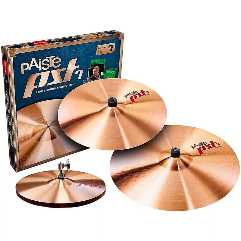 Paiste PST 7 Medium / Universal Set 14 / 16 / 20" Cymbal Pack image 1