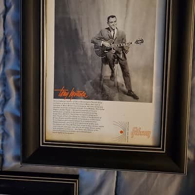 1964  Set Of 5 Vintage Gibson Guitar Ads Framed J. Smith, Wes Montgomery, Trini, Matolla, K. Burrell image 5