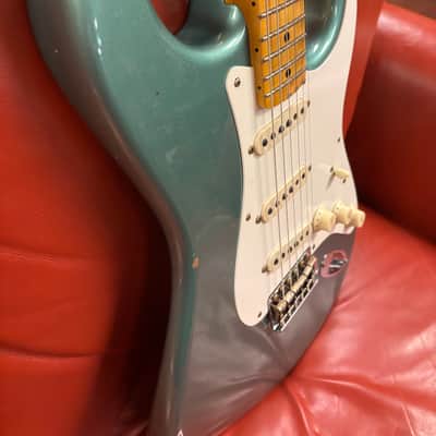 2024 Fender Custom Shop Limited Edition '57 Stratocaster Reissue Relic Faded Sherwood Metallic Green image 4