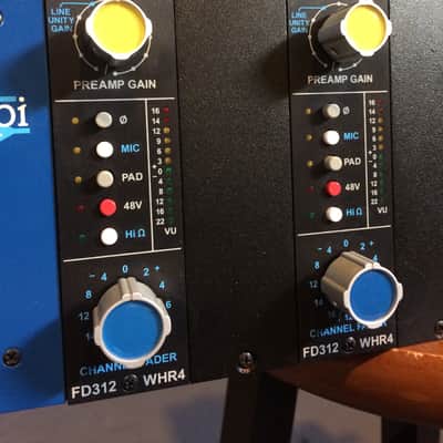 CAPI Heider FD312 Preamps x 4 in API VPR 10 Slot Rack image 4