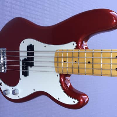 Squier Vintage Modified Precision Bass V 5 String In Candy Apple Red image 5