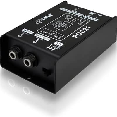 Premium Direct Injection Audio Box - 2.36" x 4.09" Passive DI Unit Hum Eliminator w/ Input Attenuator to Connect Guitar & Bass, 1/4'' Impedance Transformer Connector to Balanced & Unbalanced XLR image 2