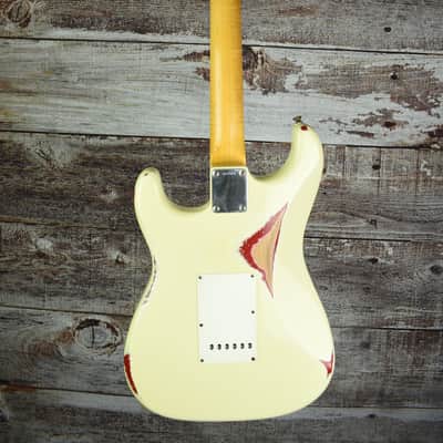1962 Fender Stratocaster Custom Shop Vintage White over Dakota Red image 6