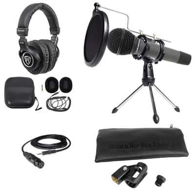 Audio Technica ATM510 PC Podcasting Podcast Bundle Microphone+Stand+Headphones image 17