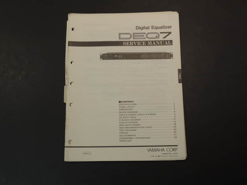 Yamaha DEQ7 Service Manual