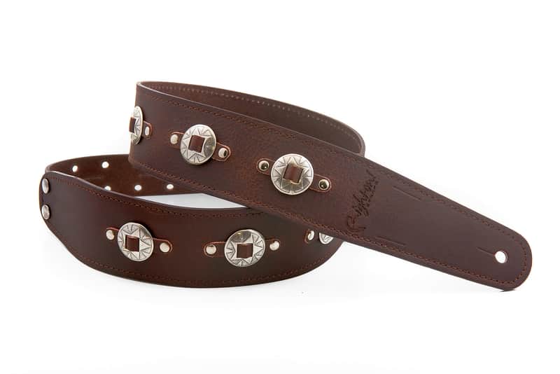Right On Straps  Silver Conchos Brown Strap image 1