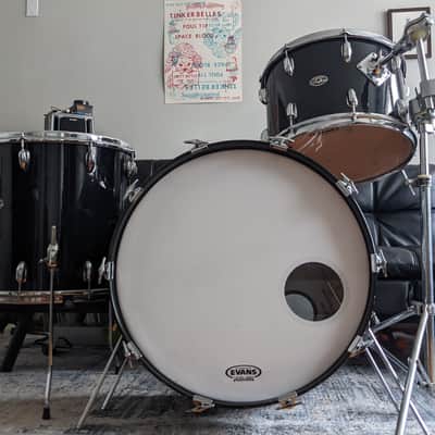 Slingerland Vintage 1979 Piano Black Drums w/14x5 Sound King Snare & Slingerland Tom Stand (22x14, 15x10, 16x16) image 2