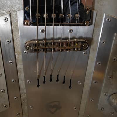 Meloduende Aluminum Electric Guitar Coda Custom 2014 - Weathered Aluminum image 3
