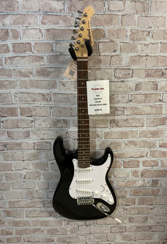 Aria Pro II STG-003 Electric Guitar - Black image 1