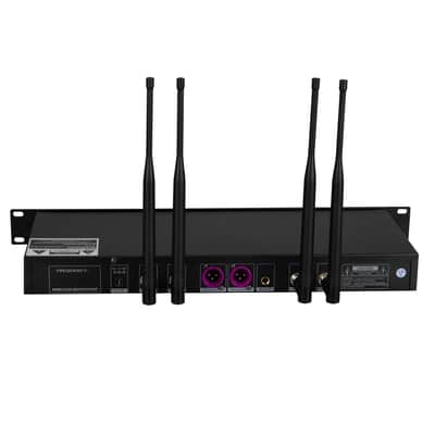 PSG AUDIO UGX21II Silver Wireless Microphone System, 2-Channel UHF Wireless Mic, Fixed Frequency Metal Cordless Mic with 2 Handheld Dynamic Microphones, 250ft Range, Microphone for Singing, Church image 9