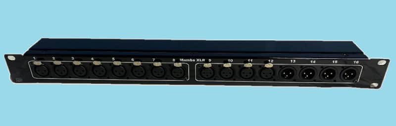 Mamba 16 Point [12 in x 4 out] 1RU XLR to XLR Patch Bay image 1