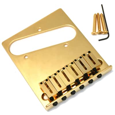 Genuine Fender American Standard Series 6-Saddle Tele Telecaster Bridge - GOLD