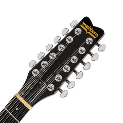 Washburn H12TB | Wing Series Hawk 12-String Electric Guitar, Trans Black. New with Full Warranty! image 7