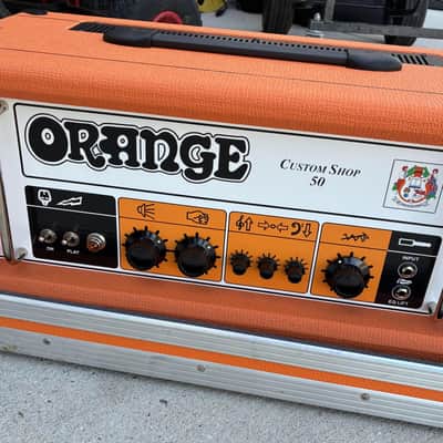 Orange Custom Shop 50 Watt Amplifier Mint with Anvil Case Killer Nice Killer Sound image 1