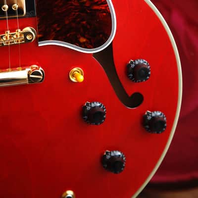 Epiphone Inspired by Gibson Custom 1959 ES-335 Cherry Red Electric Guitar & Hardcase image 6