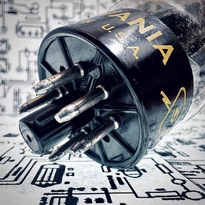 Sylvania 5V3 Rectifier Tube 1960 Black Plates - Tested image 12
