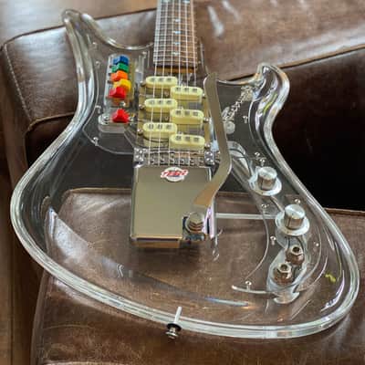 Very Rare 1990's Japanese Teisco Spectrum 5 Acrylic with OHSC. 100 built Worldwide image 6